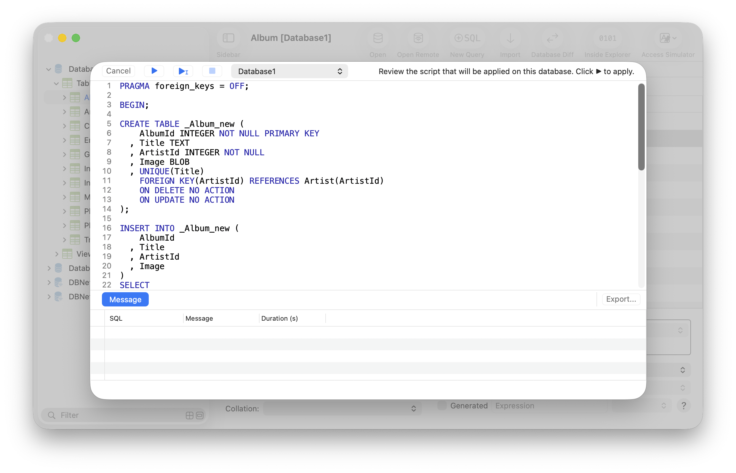 Alter Table - Preview