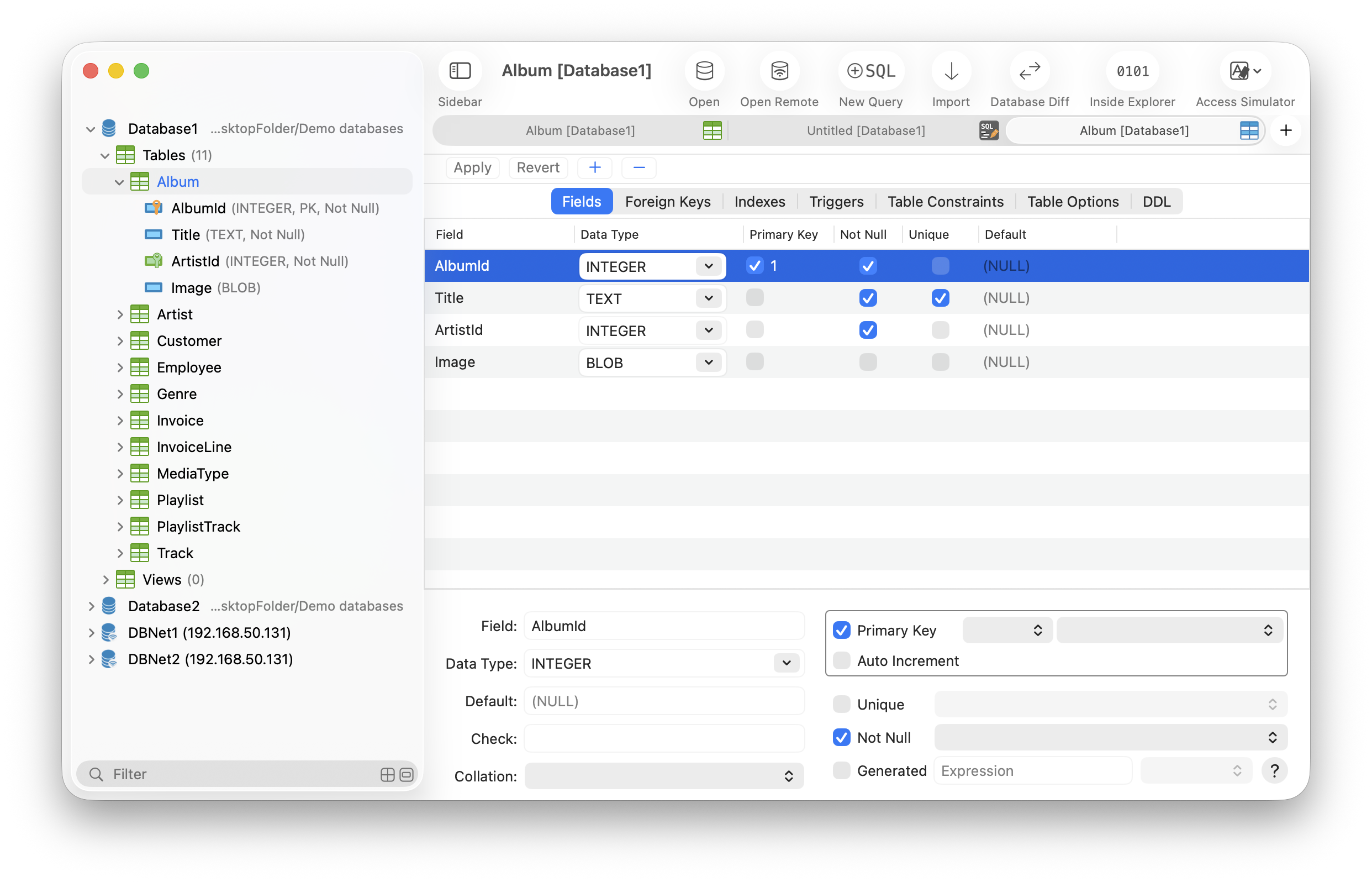 Alter Table - Fields