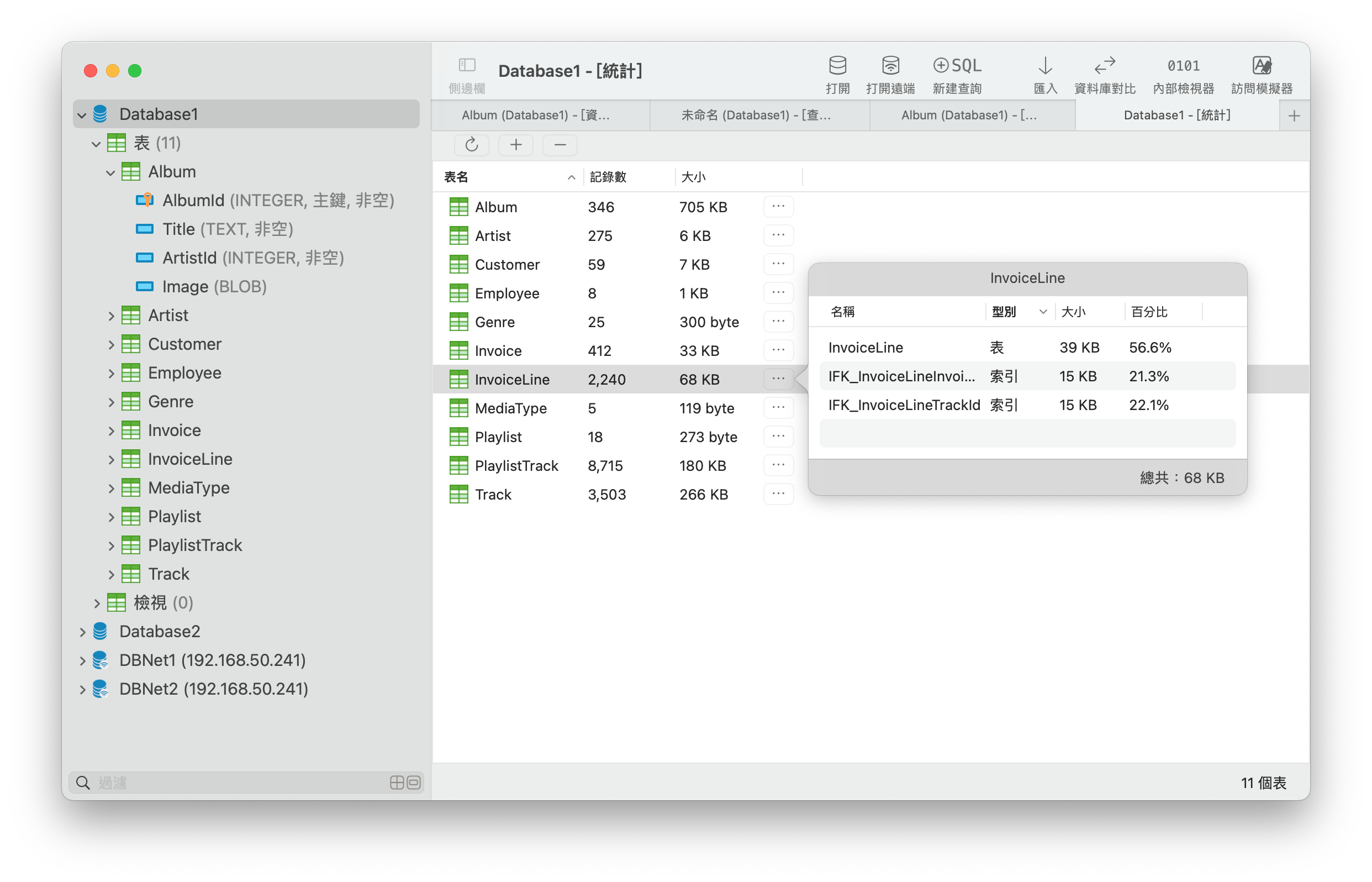 Database Statistics